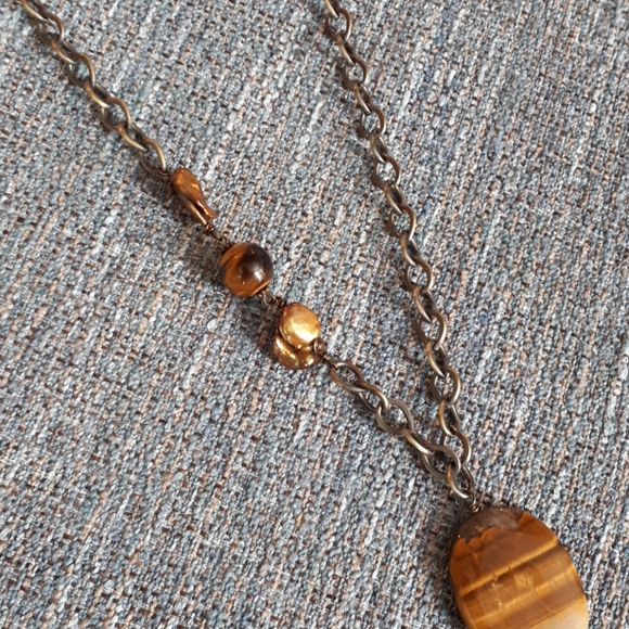 Tiger eye artizan one of a kind necklace - Picture 3 of 5